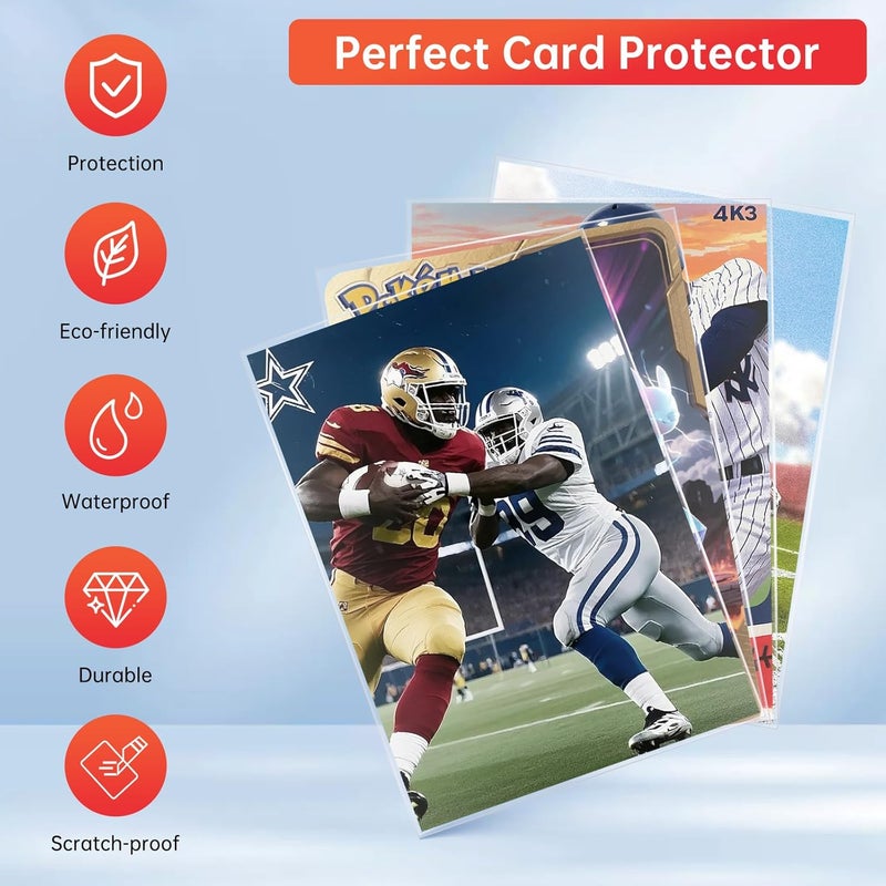 Empsun 600 Count Clear Trading Card Sleeves, Soft Penny Sleeves Protectors Fit for Standard Cards, Sports Cards, TCG/MTG Game Cards, Baseball Cards - Image 5